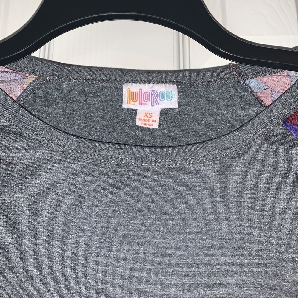 Lularoe casual midi geo print short sleeve bodycon dress - Picture 4 of 6